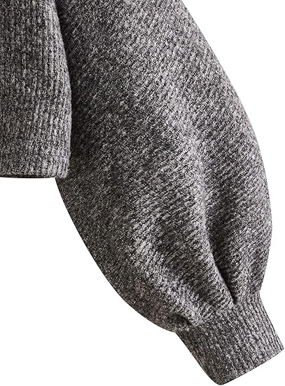 Women's Rib-Knit Casual Crop Sweaters